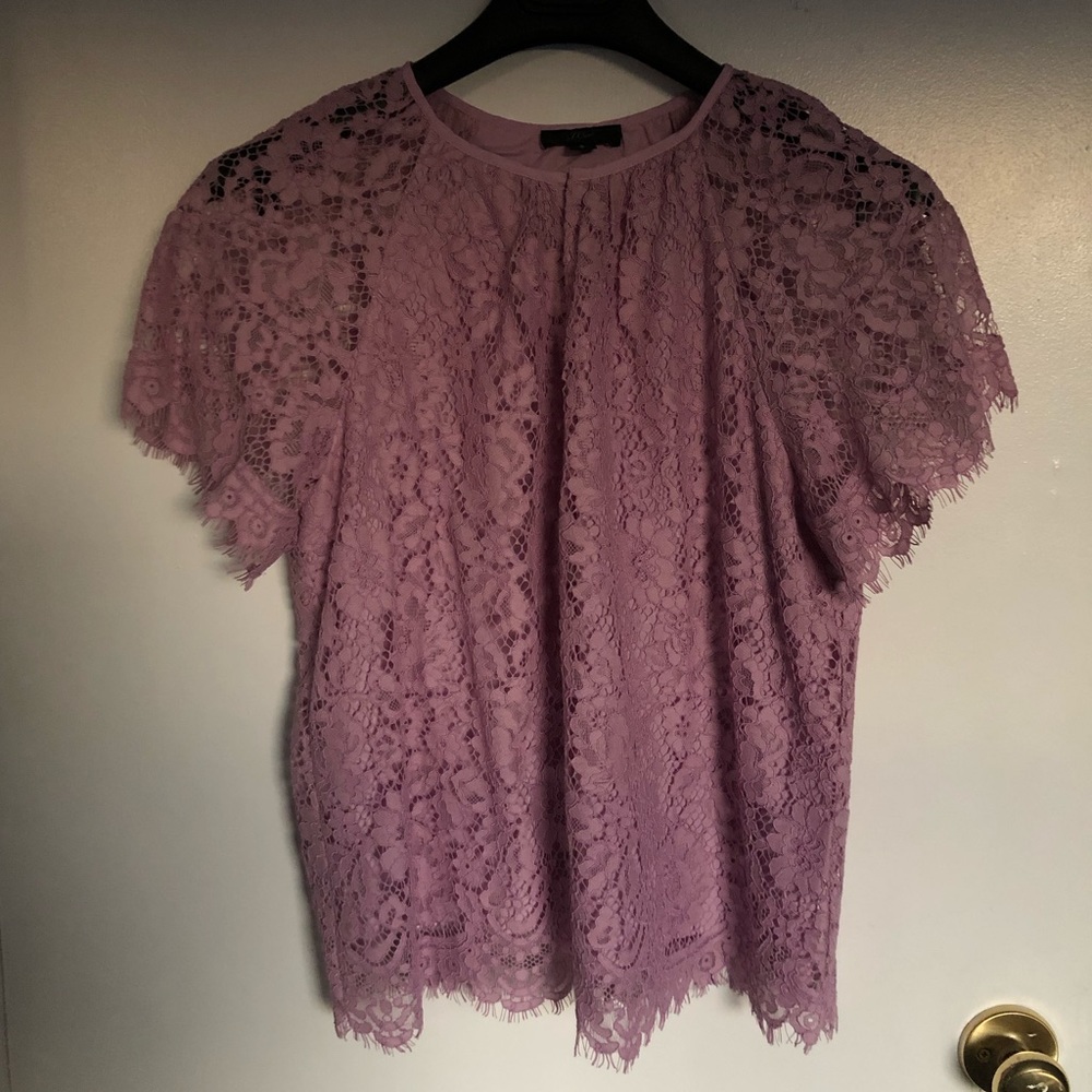 J. Crew lace short sleeved top (NWOT)